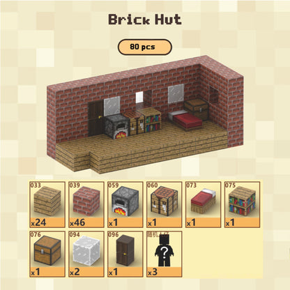 PixelCubic Magnetic Blocks Brick Hut