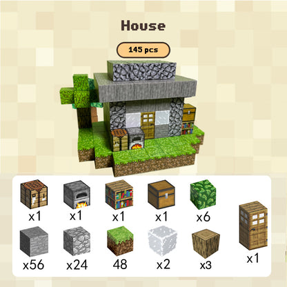 PixelCubic House Magnetic Building Blocks